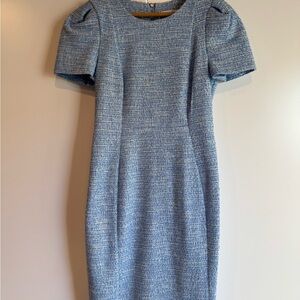 Calvin Klein Textured Blue Midi Dress